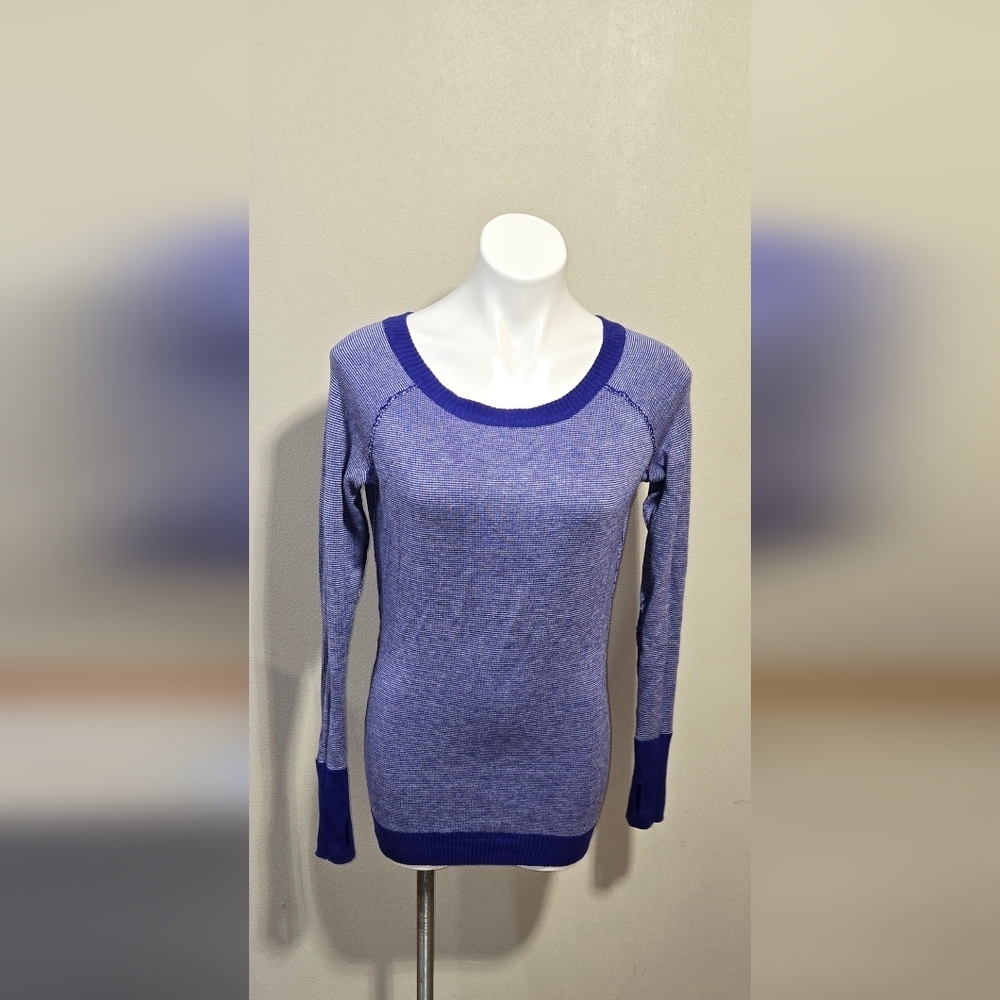Lululemon Chai Time Pullover IIHeathered Pigment Blue / Pigment Blue White - Picture 5 of 13